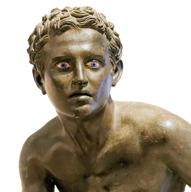 Bronze statue of an athlete recovered from Herculaneum